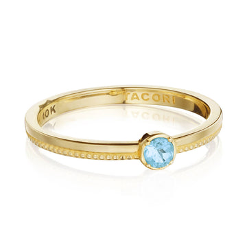 Gemstone Band Ring w/ Swiss Blue Topaz